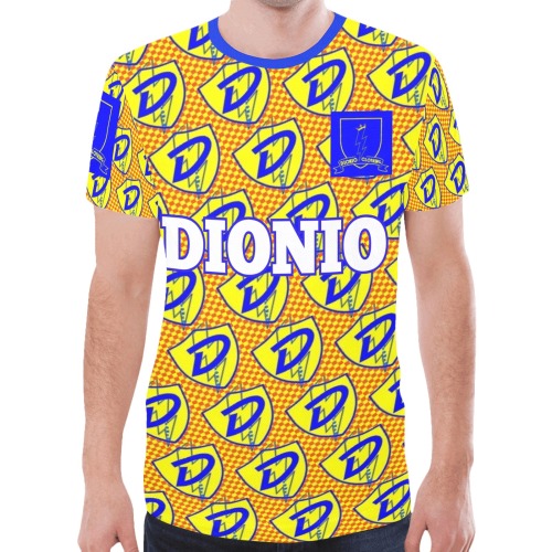 DIONIO Clothing - Grand Prix Shield Logo T-Shirt (Blue Lightning Shield Logo) New All Over Print T-shirt for Men (Model T45)