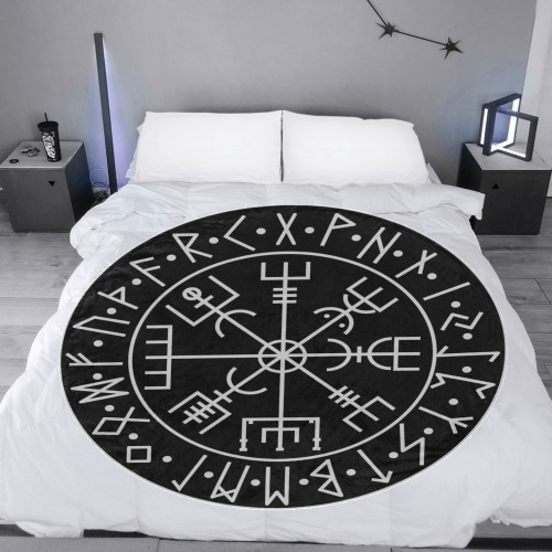 Viking Compass Circular Ultra-Soft Micro Fleece Blanket 60"
