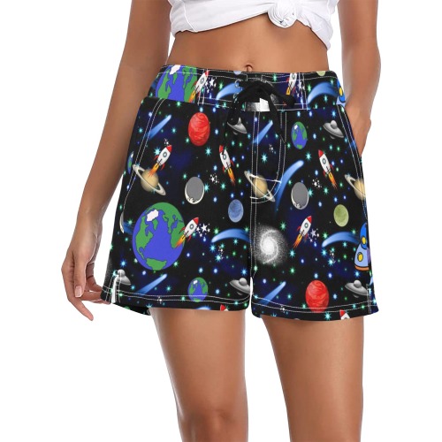 Galaxy Universe Women's Casual Board Shorts (Model L54)