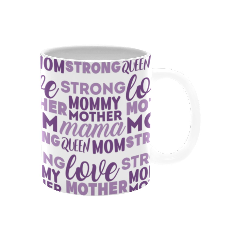 Mother's Love Mug Purple White Mug(11OZ)