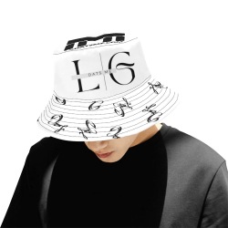 L Dot G logo black All Over Print Bucket Hat for Men