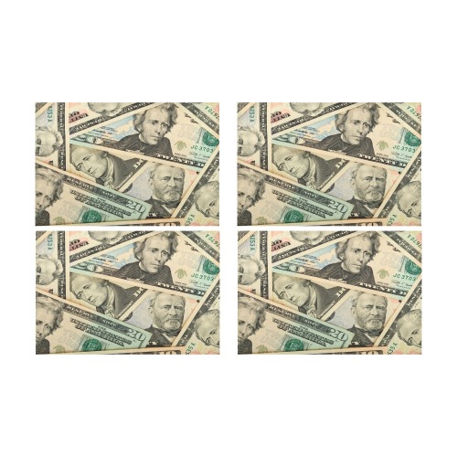 US PAPER CURRENCY Placemat 12’’ x 18’’ (Four Pieces)