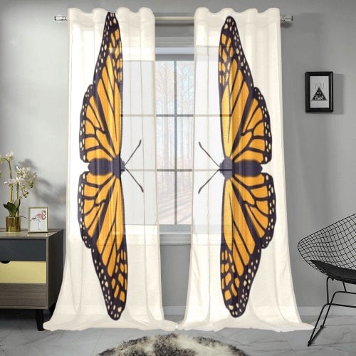 moth Gauze Curtain 28"x95" (Two-Piece)