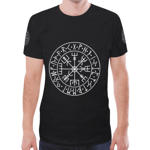 Pagan Nordic Viking Runes & Vegvisir New All Over Print T-shirt for Men (Model T45)