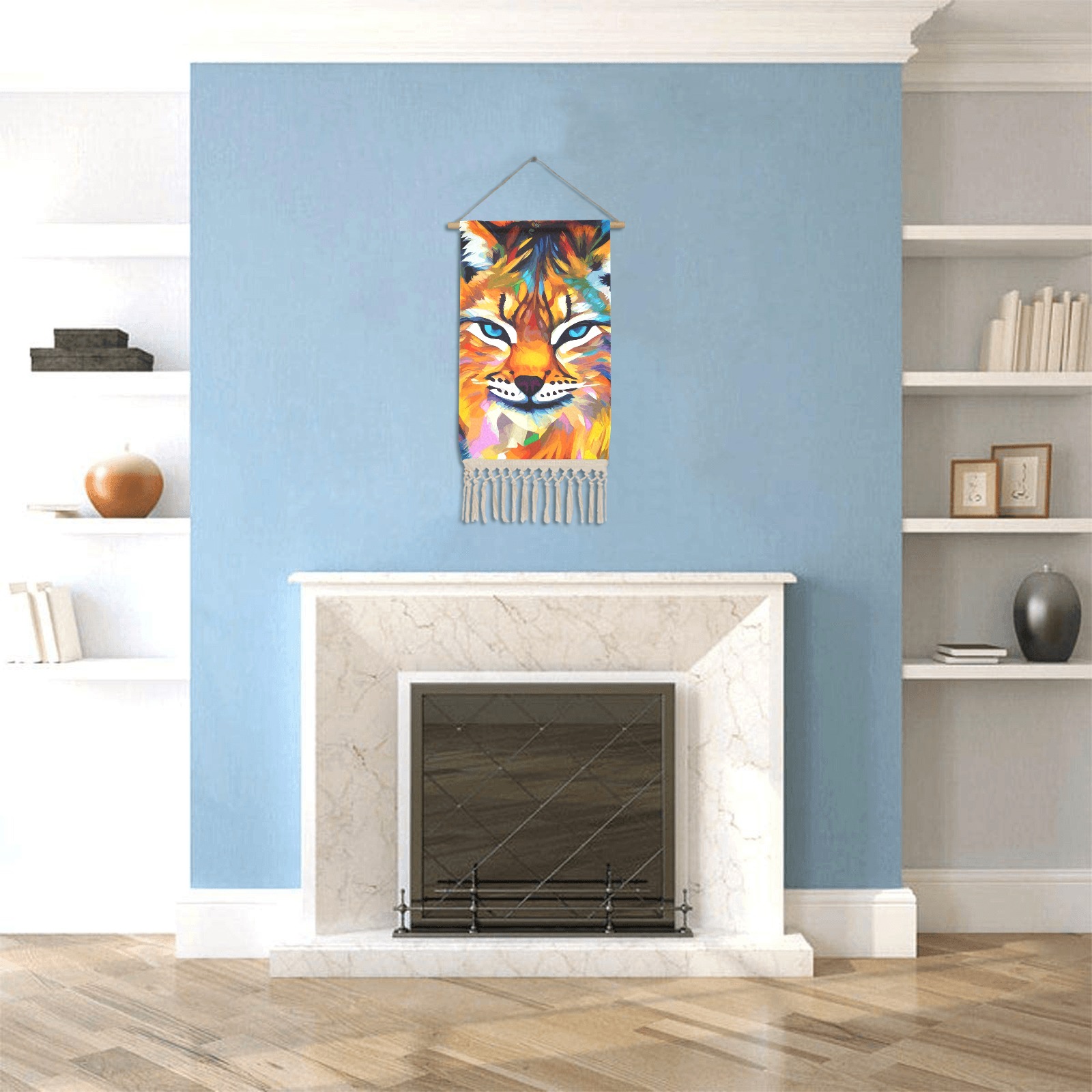 Lynx Funny Colorful Animal Art Linen Hanging Poster