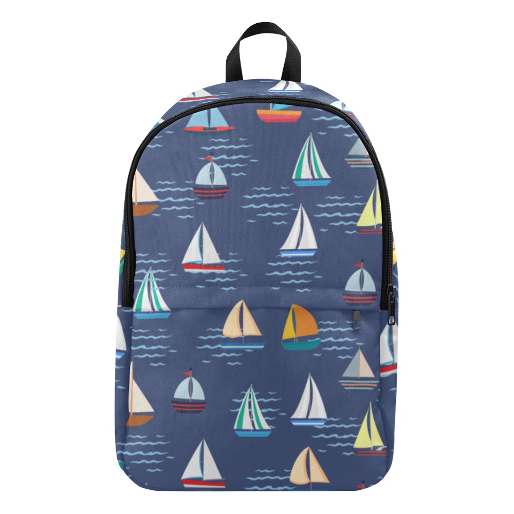 Sailboat Fabric Backpack for Adult (Model 1659)