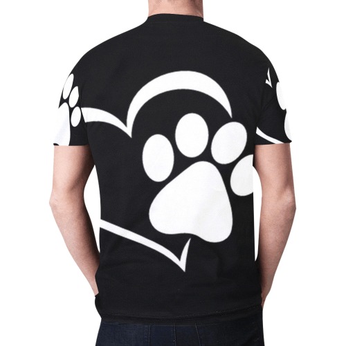 Puppy Paws Black by Fetishworld New All Over Print T-shirt for Men (Model T45)