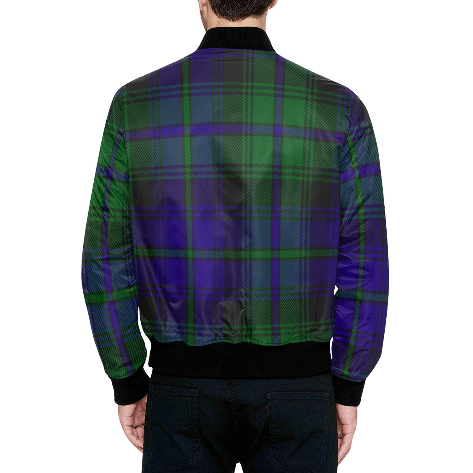 5TH. ROYAL SCOTS OF CANADA TARTAN All Over Print Quilted Bomber Jacket for Men (Model H33)