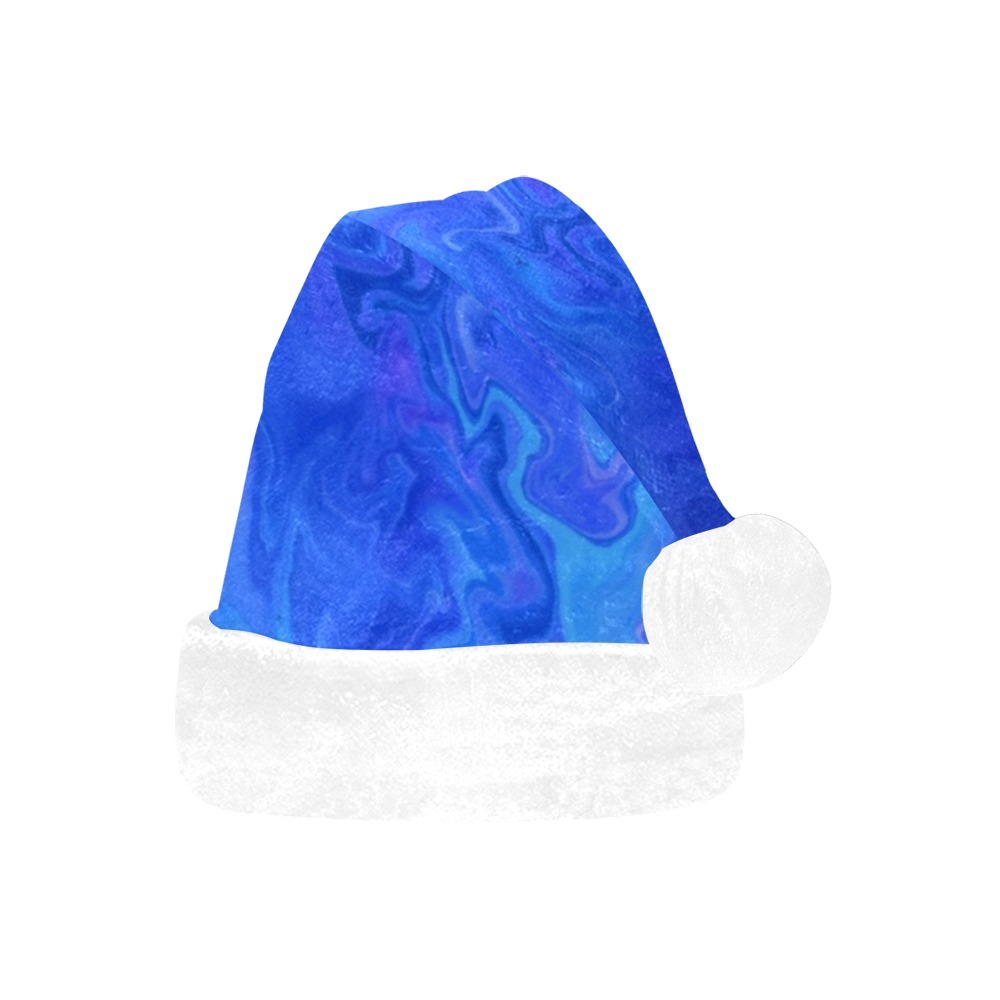 blue swirl santa hat Santa Hat