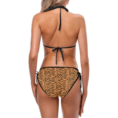 Tiger Animal Pattern Custom Bikini Swimsuit (Model S01)