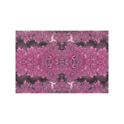 Pink Azalea Bushes Frost Fractal Placemat 12’’ x 18’’ (Set of 6)