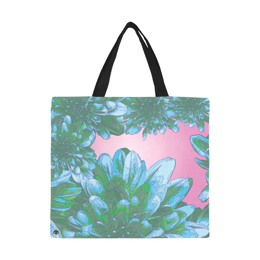 Bloomin' All Over Print Canvas Tote Bag/Large (Model 1699)