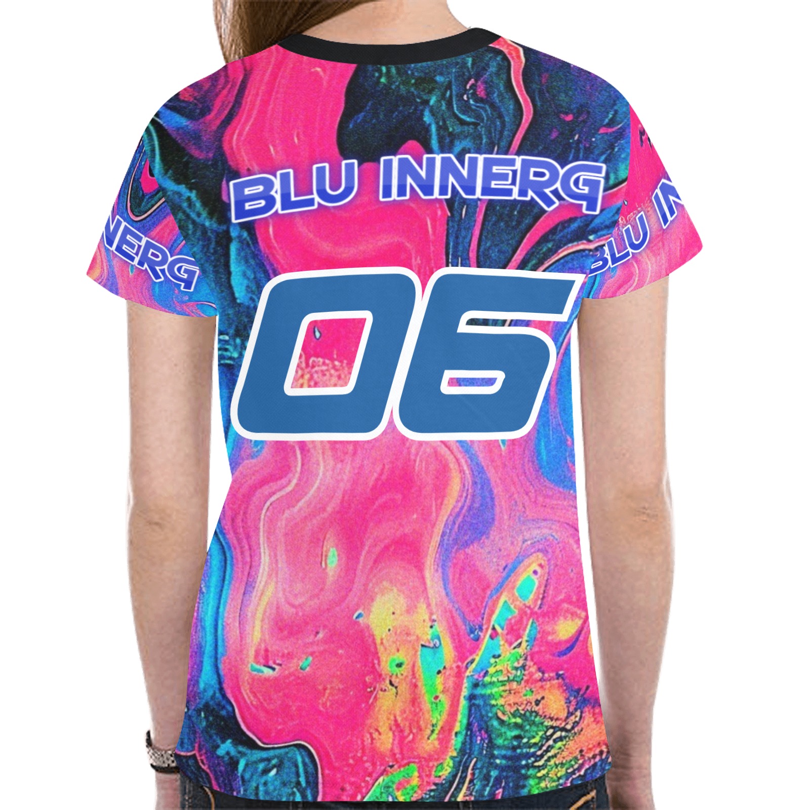 Blu InnerG Tie-Dye New All Over Print T-shirt for Women (Model T45)