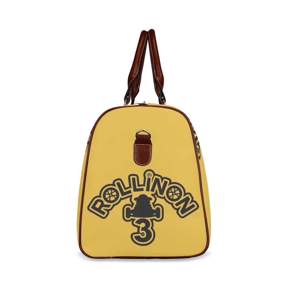 RollinOn3 Gold Travel Bag Waterproof Travel Bag/Small (Model 1639)