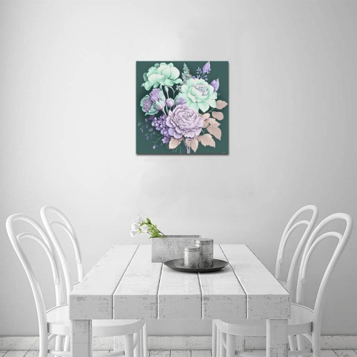 April Showers bring May Flowers Upgraded Canvas Print 16"x16"