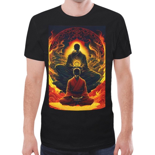 Shaolin Monk Fantasy Art 024 New All Over Print T-shirt for Men (Model T45)