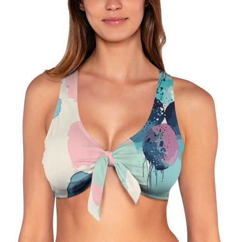 abstract Bow Tie Front Bikini Top (Model S38)