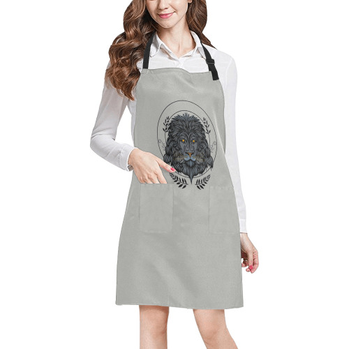 Lion Head All Over Print Apron