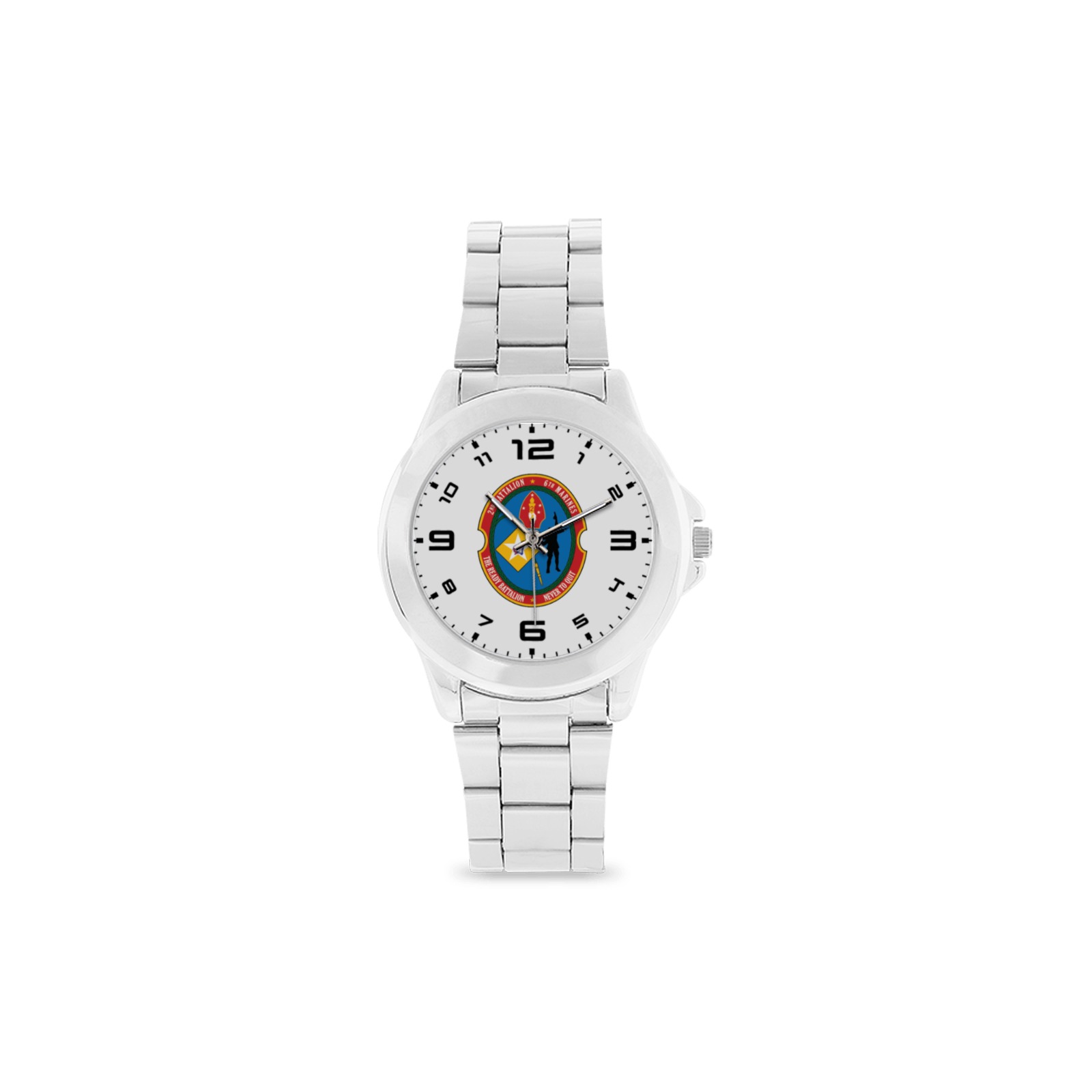 2nd Battalion, 6th Marines Unisex Stainless Steel Watch(Model 103)
