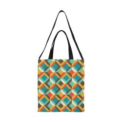Mid Century Geometric Design All Over Print Canvas Tote Bag/Medium (Model 1698)