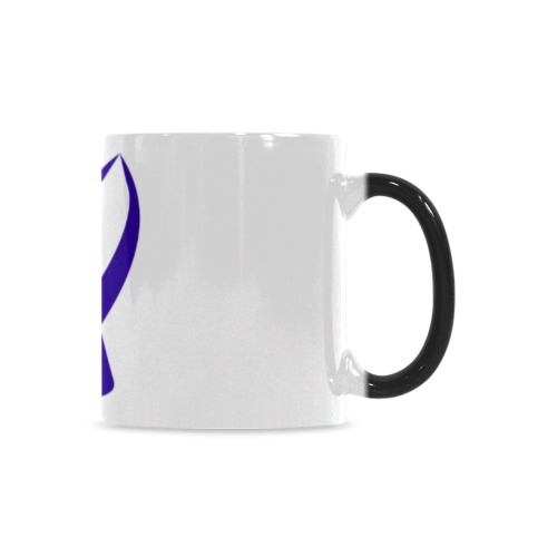Awareness Ribbon (Dark Blue) Custom Morphing Mug