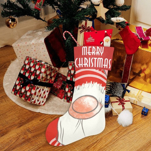 Gnome Stocking with cuff Christmas Stocking