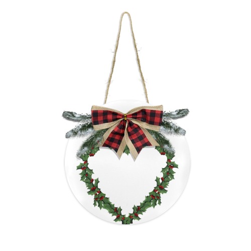 Heart Christmas Wreath Christmas Door Hanger (11.8inch)