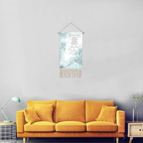 7 especes-bleu-meayin shalosh sepharade Linen Hanging Poster
