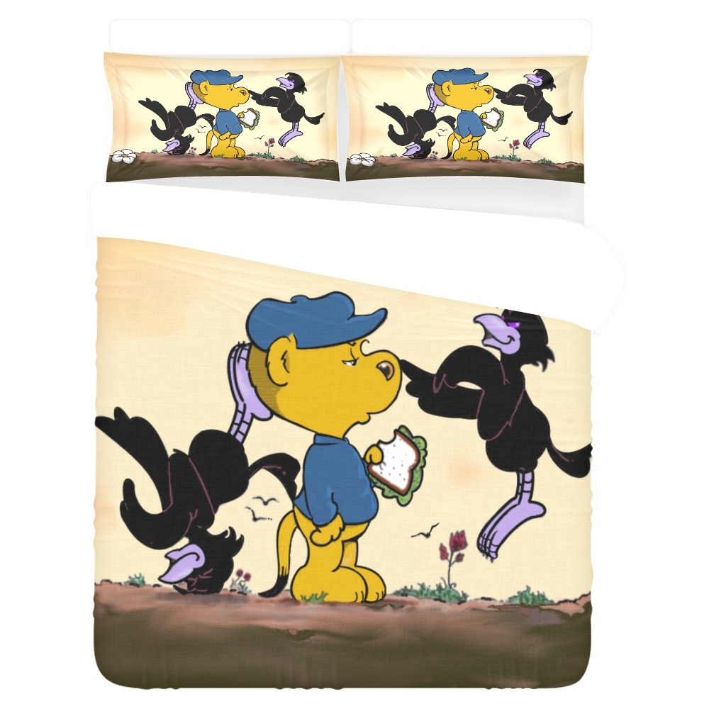 Ferald and The Pesky Crows 3-Piece Bedding Set