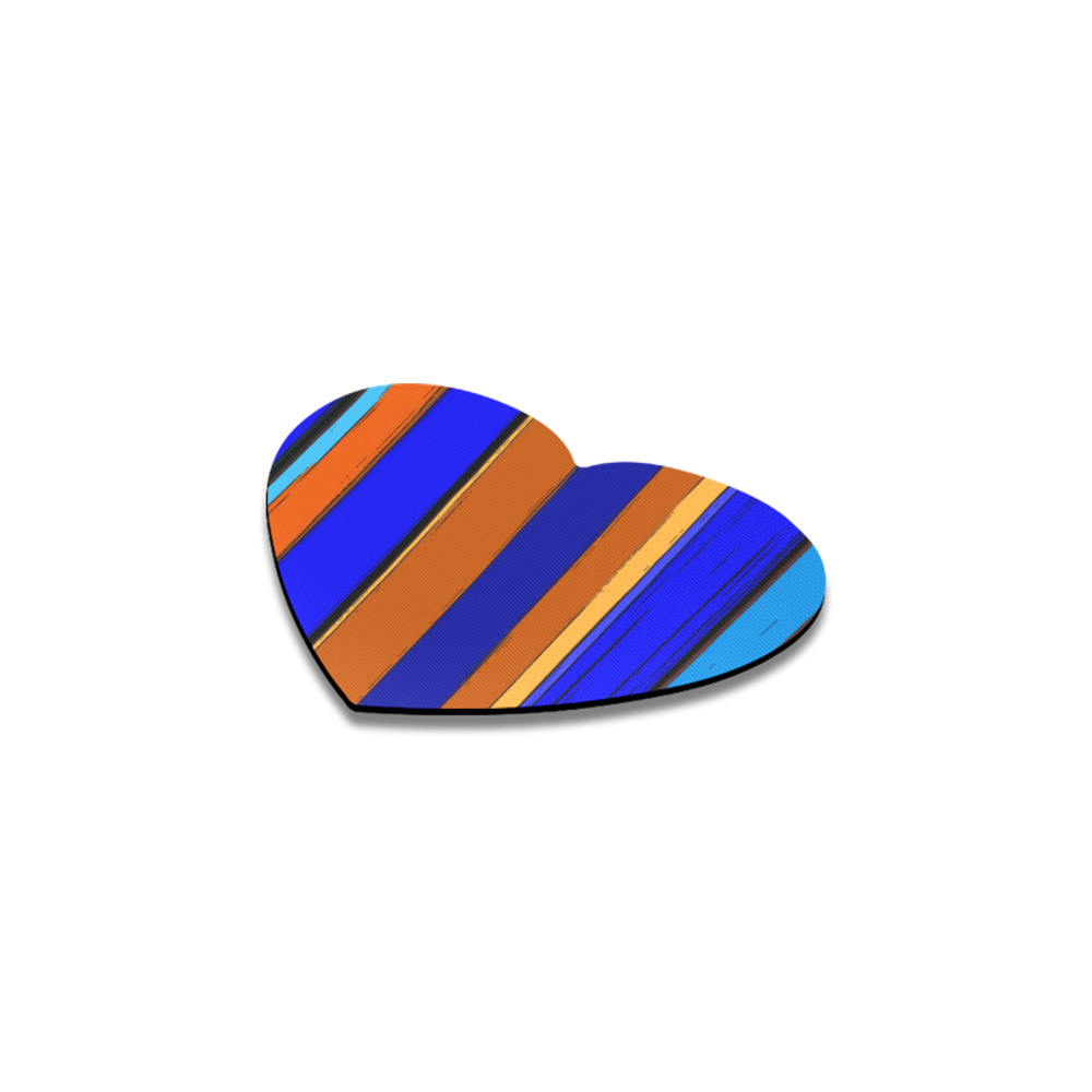 Abstract Blue And Orange 930 Heart Coaster