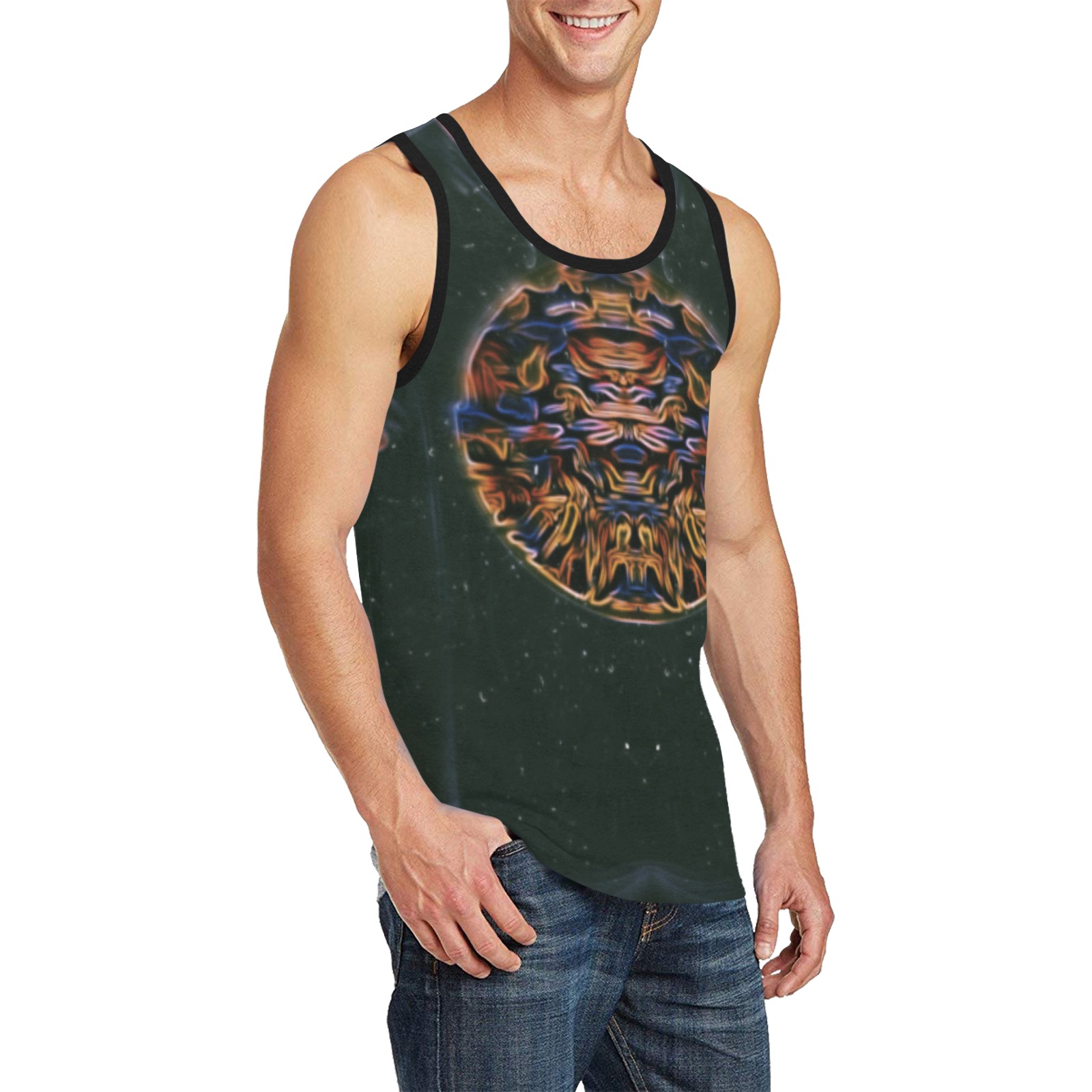 Chest Plate Men's All Over Print Tank Top (Model T57)