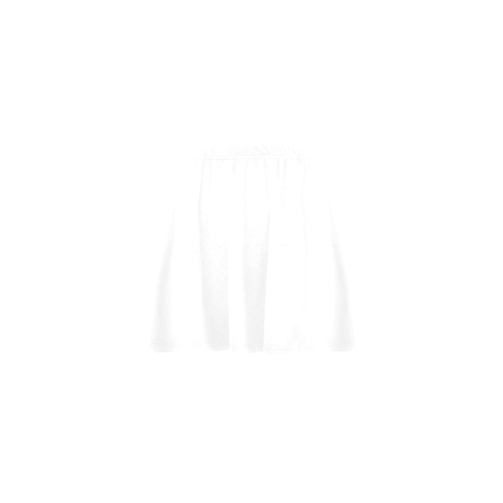Aromatherapy Apparel mini Skirt White Mini Skating Skirt (Model D36)