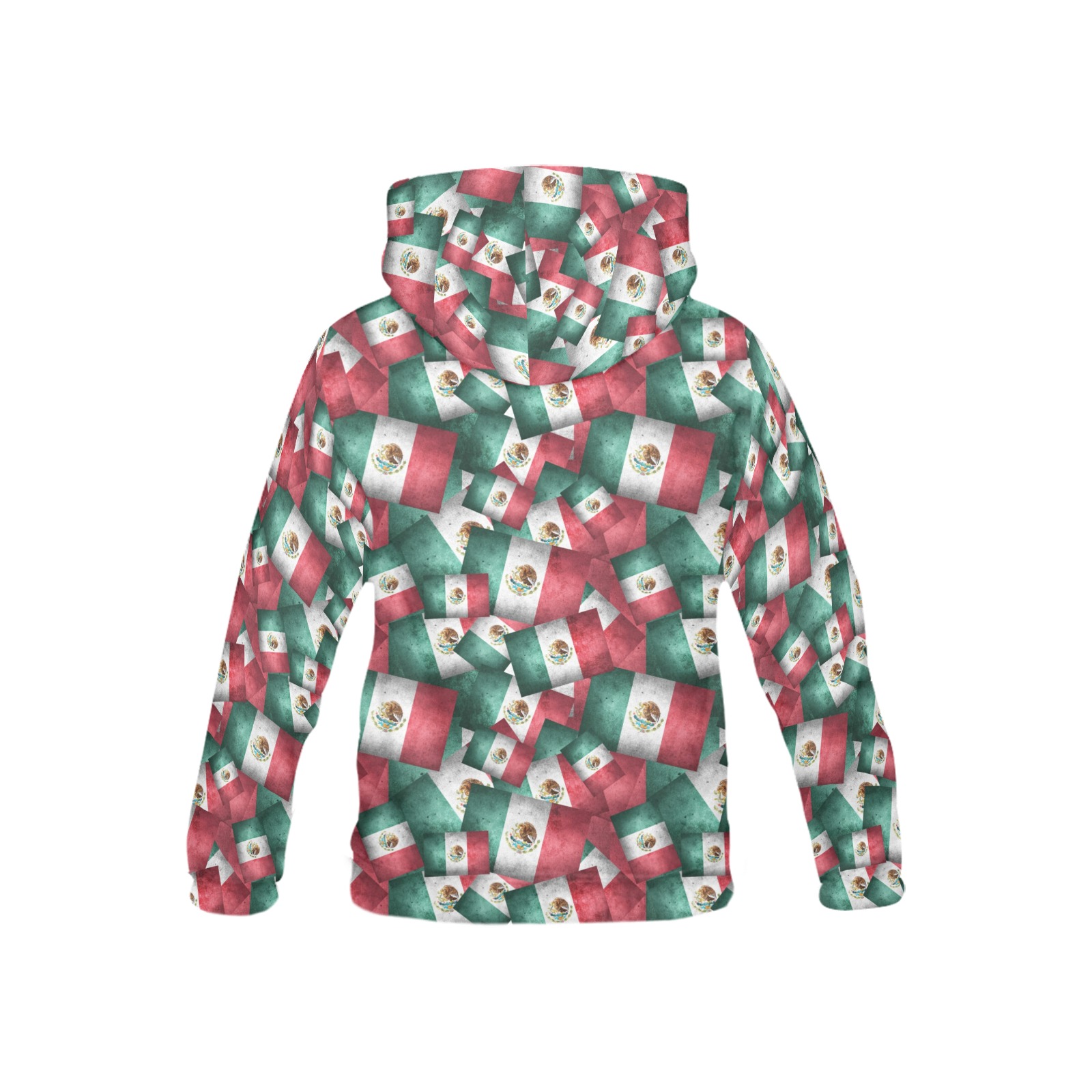 Mexican Pattern - Flags of Mexico All Over Print Hoodie for Kid (USA Size) (Model H13)