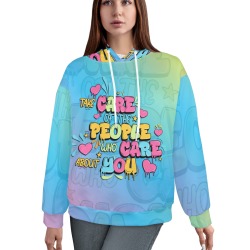 Care about you Women's All Over Print Hoodie (Model H61)