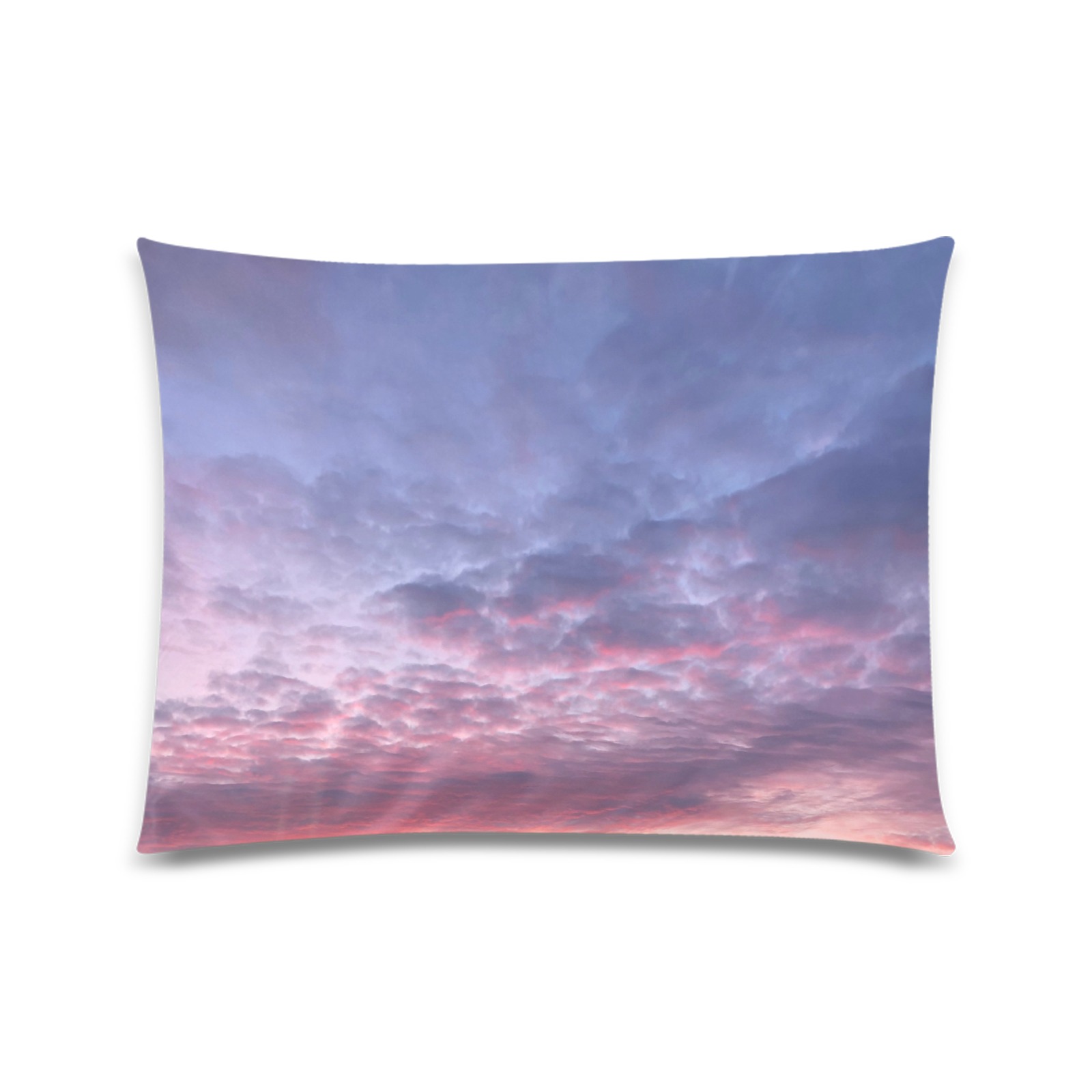 Morning Purple Sunrise Collection Custom Zippered Pillow Case 20"x26"(Twin Sides)