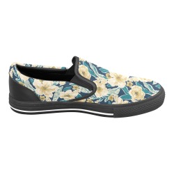 Painted Flowers Women's Slip-on Canvas Shoes (Model 019)