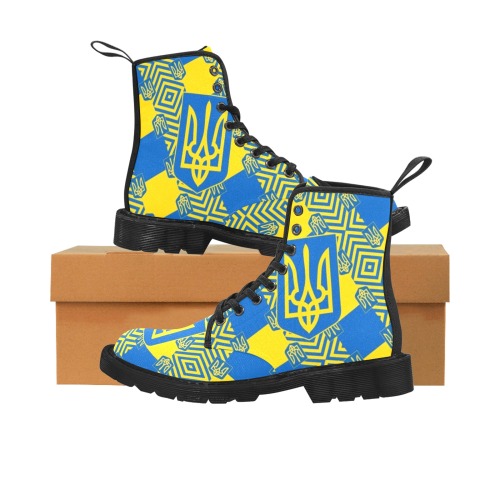UKRAINE 2 Martin Boots for Men (Black) (Model 1203H)