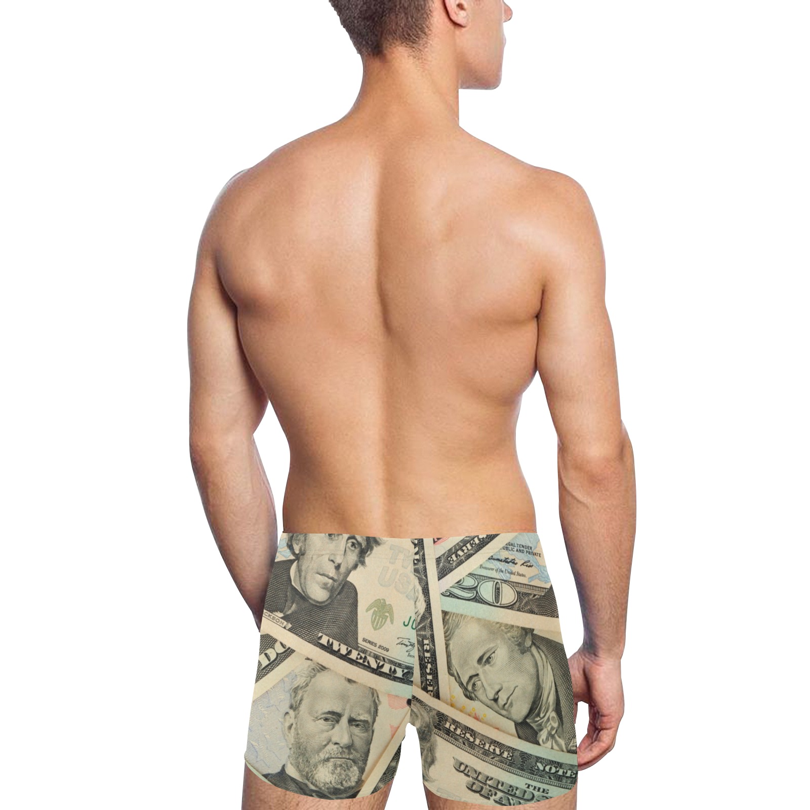US PAPER CURRENCY Men's Swimming Trunks (Model L60)