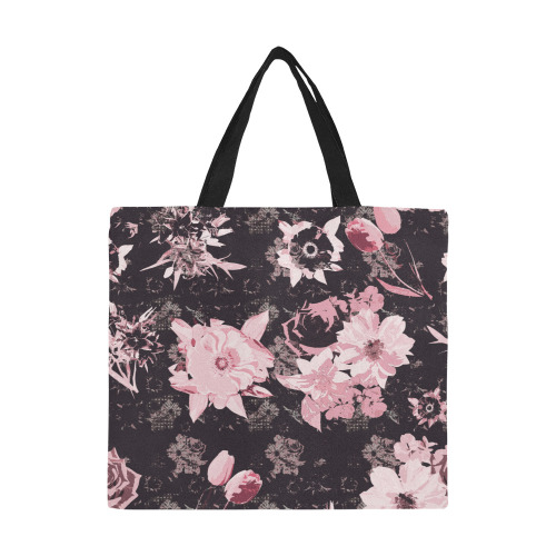 Pink shines in the dark_tote bag All Over Print Canvas Tote Bag/Large (Model 1699)