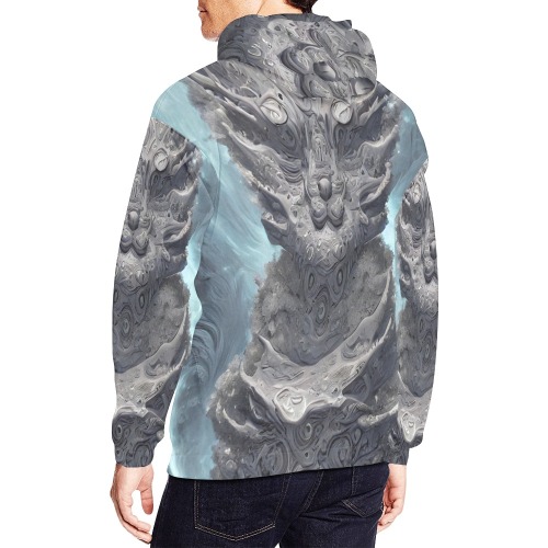 Ai cat All Over Print Hoodie for Men (USA Size) (Model H13)