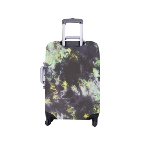 Green and black colorful marbling Luggage Cover/Small 18"-21"