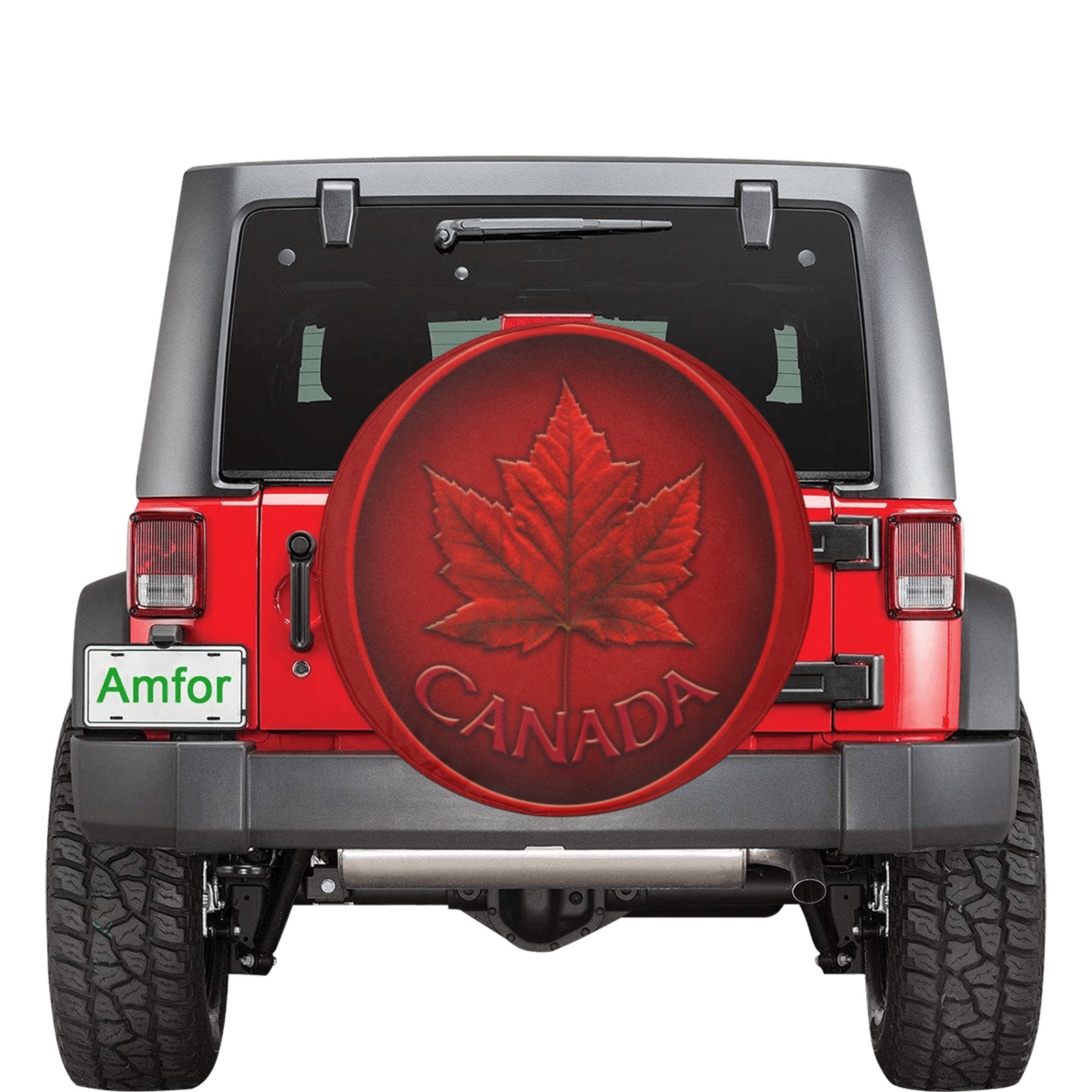 Canada Red Maple Leaf 34 Inch Spare Tire Cover