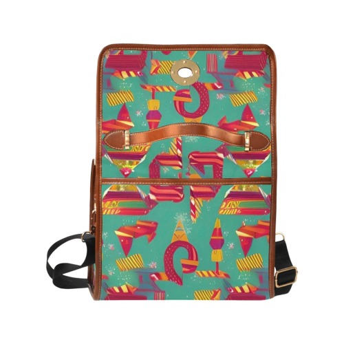 PRESSY TIME Waterproof Canvas Bag/All Over Print (Model 1641)