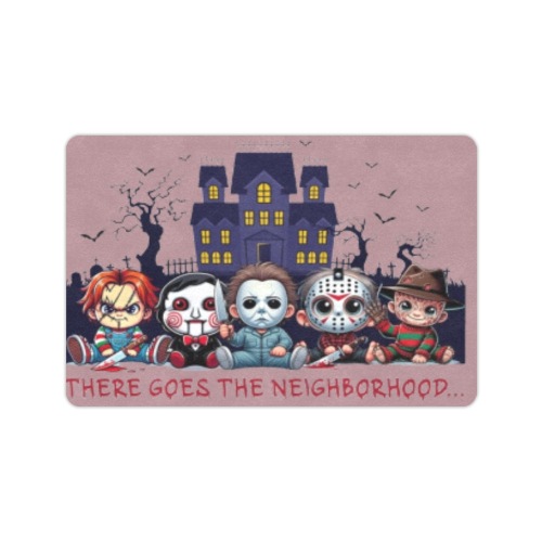 There Goes The Neighborhood Boys of Horror Doormat Doormat 24"x16"