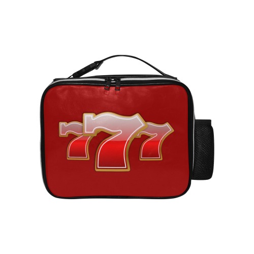 Las Vegas Lucky Sevens 777 / Red PU Leather Lunch Bag (Model 1723)