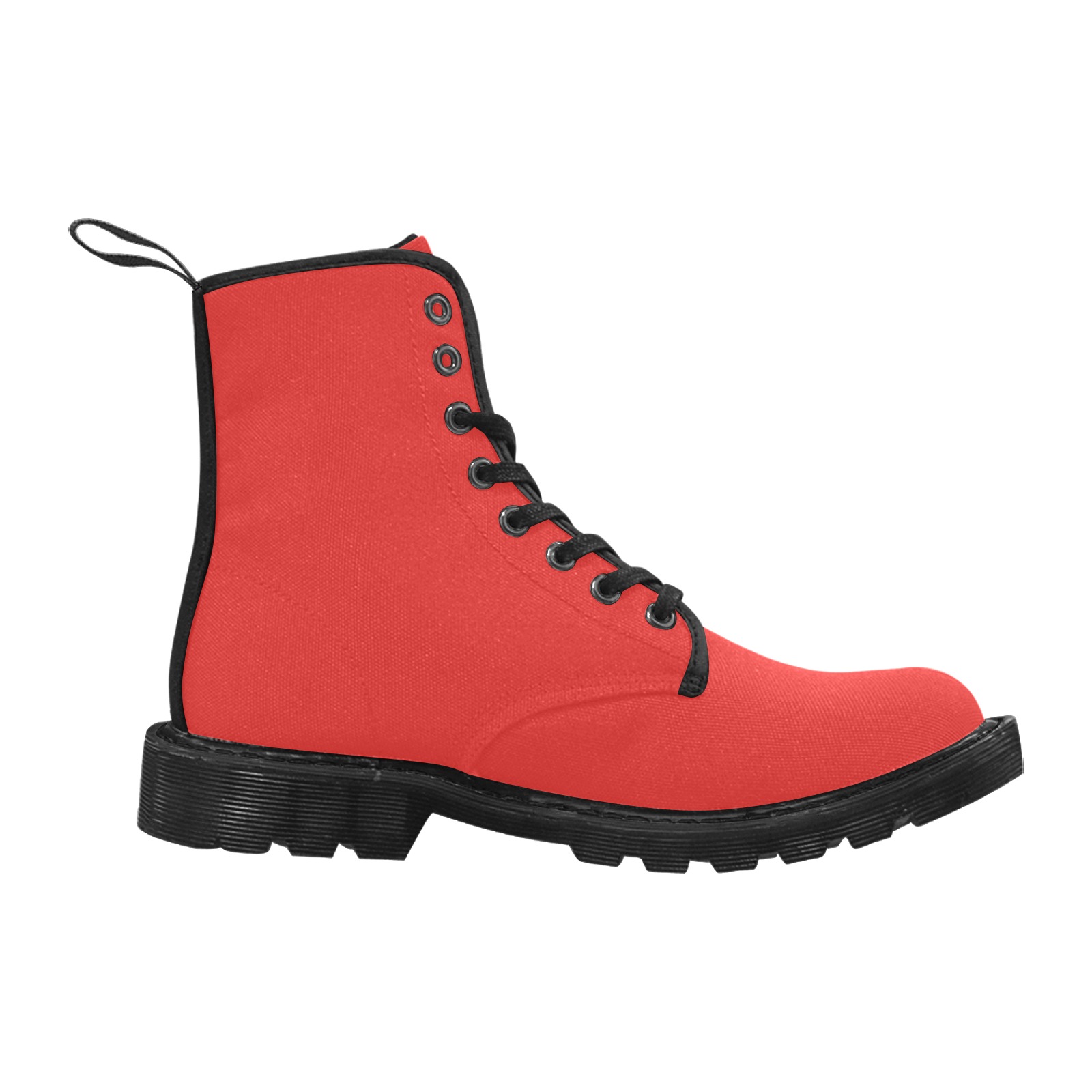 Red Martin Boots for Men (Black) (Model 1203H)