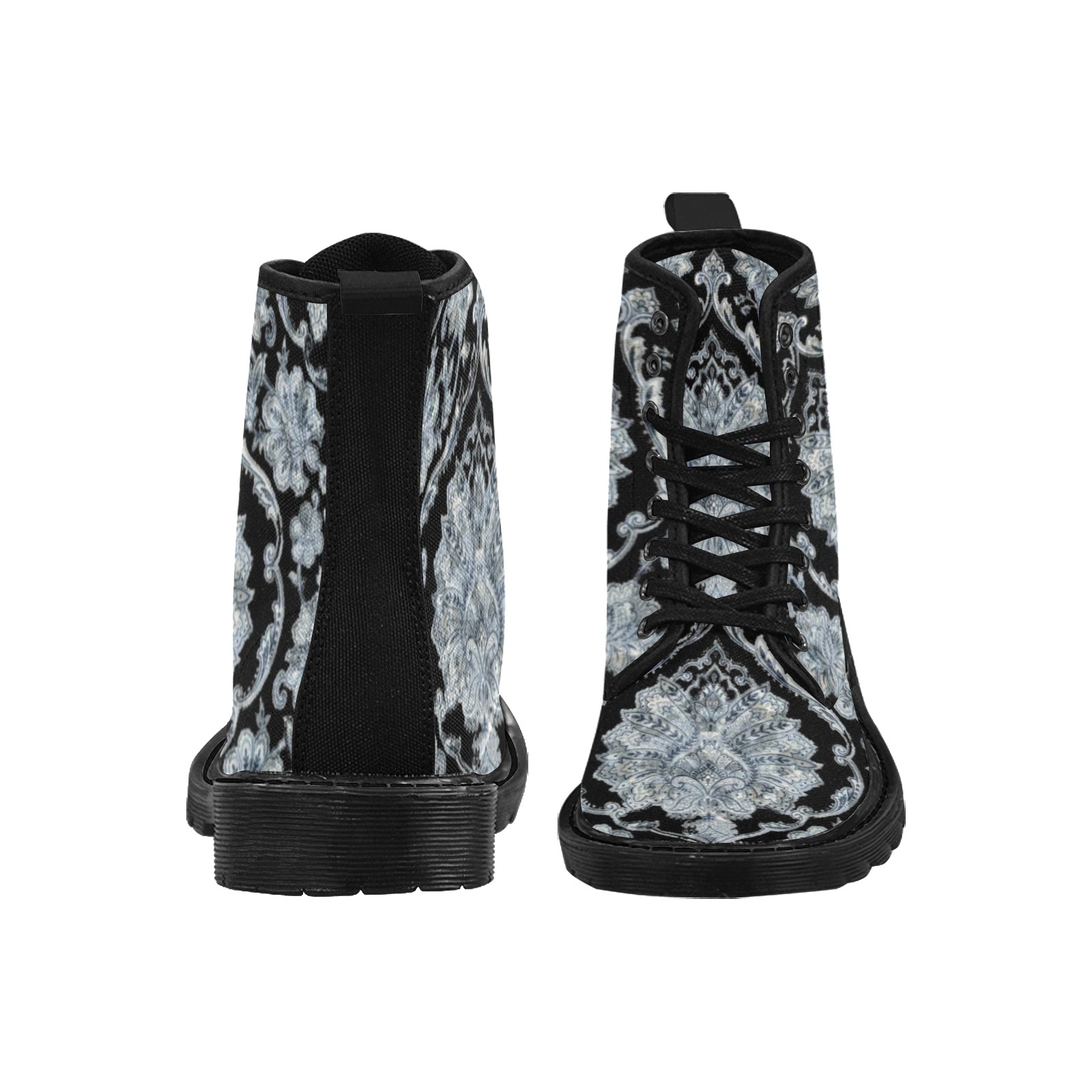 Black Silhouette Martin Boots for Women (Black) (Model 1203H)