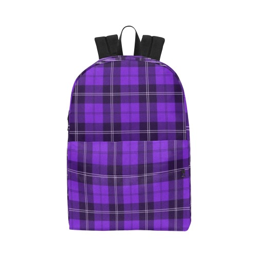 Purple Plaid Unisex Classic Backpack (Model 1673)