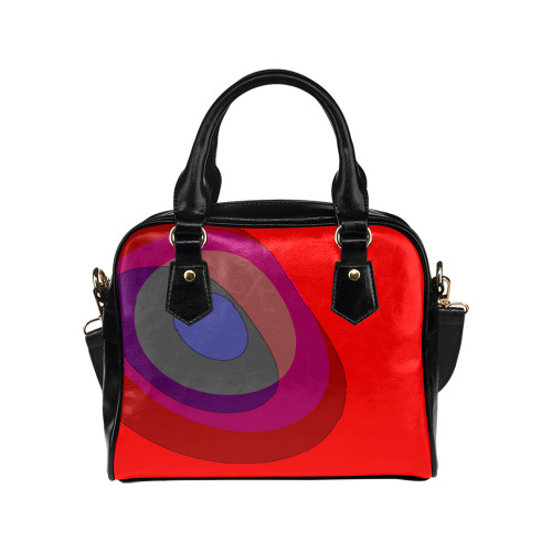 Red Abstract 714 Shoulder Handbag (Model 1634)