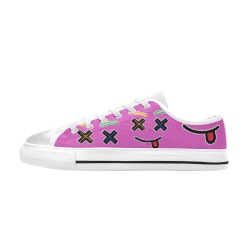 XXsmiles Women's Pink Shoes Women's Classic Canvas Shoes (Model 018)